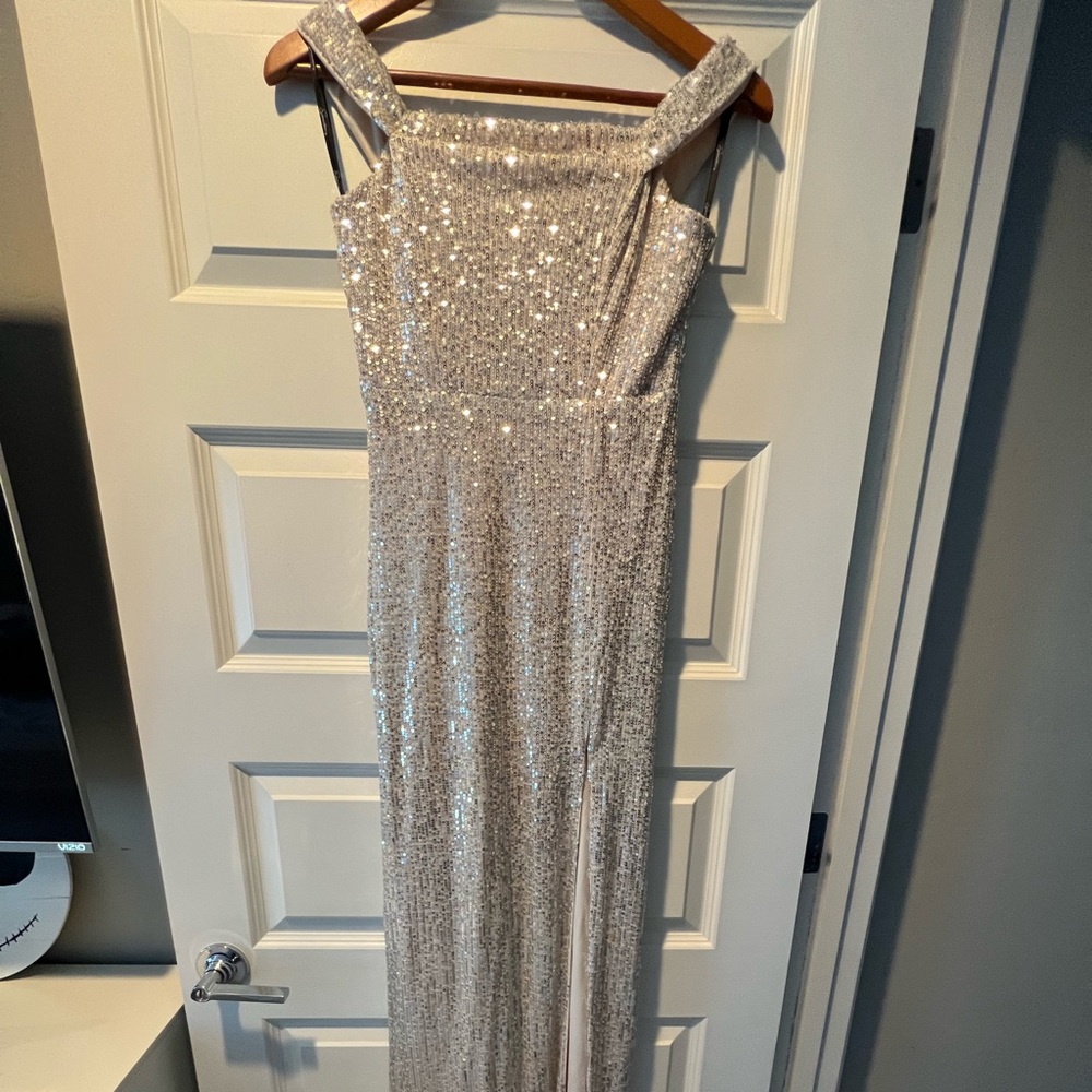 Speechless long off shoulder dress